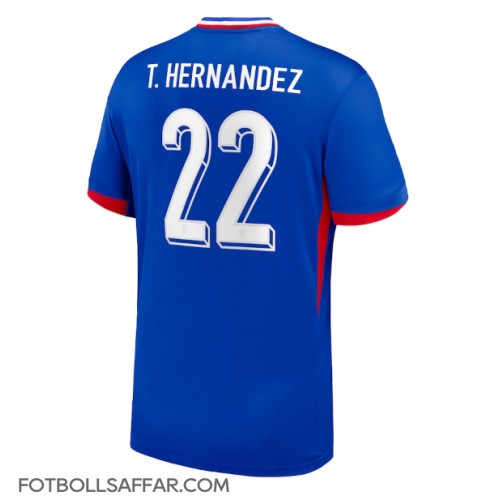 Frankrike Theo Hernandez #22 Hemmatröja EM 2024 Kortärmad